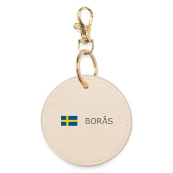 Drapeau de la Suède - Boras - Sverige - Schweden - Porte-clés rond - huître - Devant