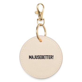 Majusebetter Maju Trier Spruch Mosel Dialekt - Runder Schlüsselanhänger - Auster - Vorne