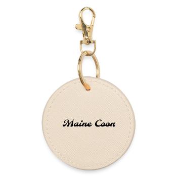 T-shirt typo Maine Coon style Molle - Round Keyring - oyster - Front
