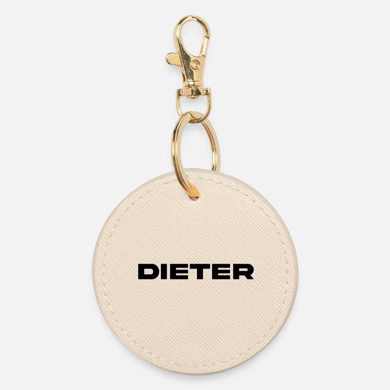 Dieter Gift First Name - Round Keyring - oyster