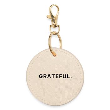 Grateful - Attitude de Gratitude - Porte-clés rond - huître - Devant