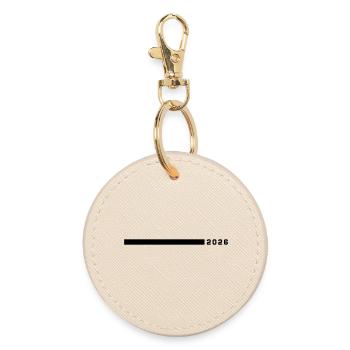 2026 Line - Round Keyring - oyster - Front