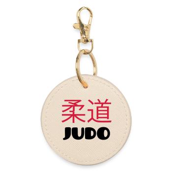 Judo (V) - Runder Schlüsselanhänger - Auster - Vorne