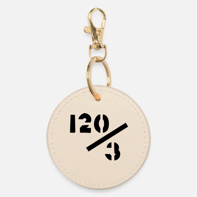 40 years - 120/3 - Round Keyring - oyster