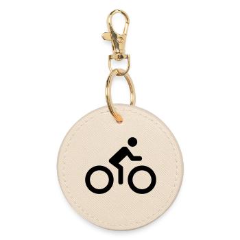 Logo de vélo - Porte-clés rond - huître - Devant