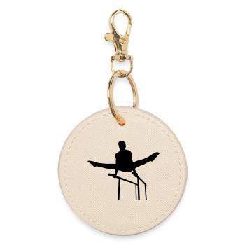 Gymnastics man - Round Keyring - oyster - Front