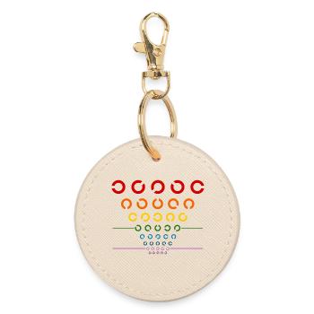 Test de l’œil arc-en-ciel - Porte-clés rond - huître - Devant
