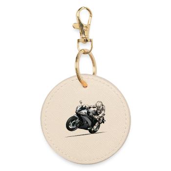 motorcycle - Round Keyring - oyster - Front