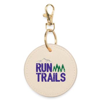 Run Trails - Round Keyring - oyster - Front