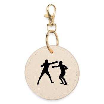 Entraînement de combat de boxe - Porte-clés rond - huître - Devant