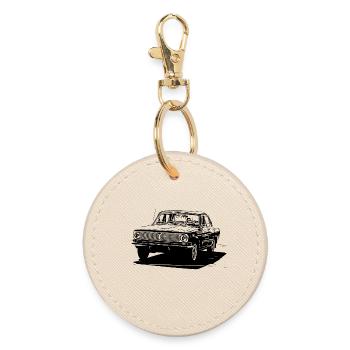 GAZ-24 Volga - Round Keyring - oyster - Front