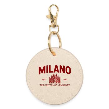 Milano Est. 1861 Cathedral Logo - Runder Schlüsselanhänger - Auster - Vorne
