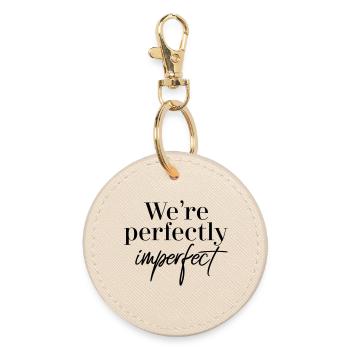 We are perfectly imperfect - Runder Schlüsselanhänger - Auster - Vorne