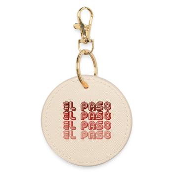 Grille des lettres en bloc d’El Paso - Porte-clés rond - huître - Devant