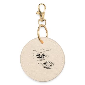 Sceaux dessinés à la main, Shetland - Porte-clés rond - huître - Devant