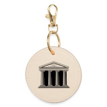 Courthouse logo - Round Keyring - oyster - Front