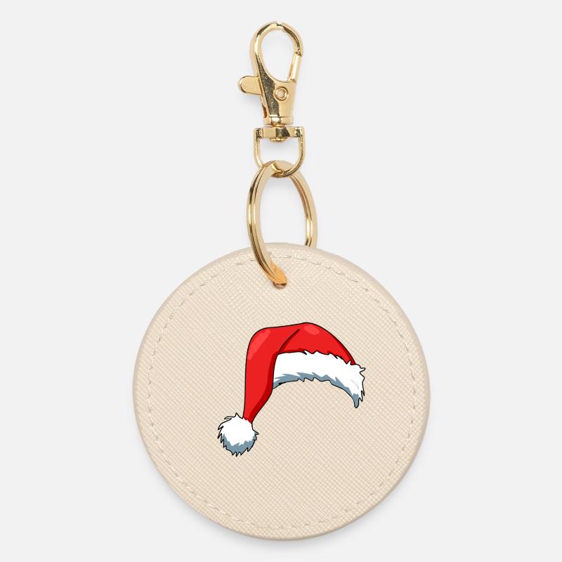 Chapeau de Père Noël - Porte-clés rond - huître