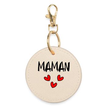 MAMAN - Porte-clés rond - huître - Devant