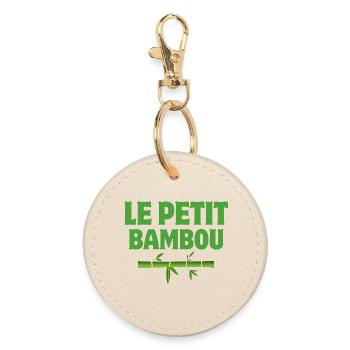Zen, Meditation, The Little Bamboo - Round Keyring - oyster - Front