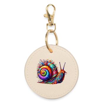 Snail - Round Keyring - oyster - Front