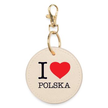 J’AIME POLSKA Pologne Polen - Porte-clés rond - huître - Devant