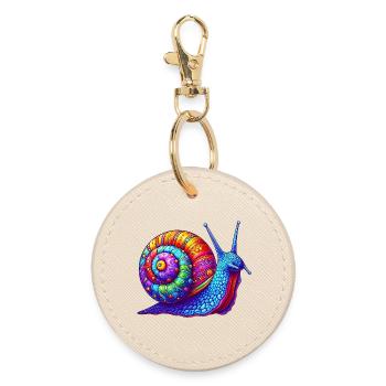 Schnecke - Runder Schlüsselanhänger - Auster - Vorne