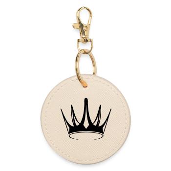 Queen/King Crown Customizable - Round Keyring - oyster - Front