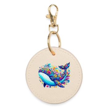 Whale - Round Keyring - oyster - Front