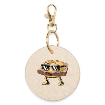 Leberkas Le.Ka.Se.Mi.Gu personnage avec des lunettes de soleil - Porte-clés rond - huître - Devant