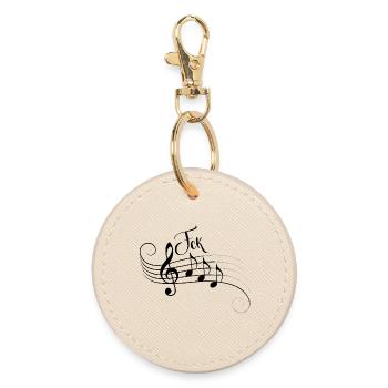 Fck AFD Sheet Music Trend Shirt Make a Statement - Round Keyring - oyster - Front