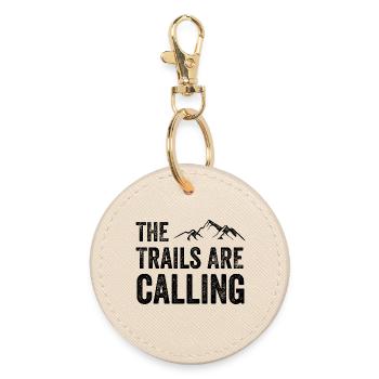 The Trails Are Calling - Round Keyring - oyster - Front