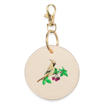 Colorful bird - Round Keyring - oyster - Front