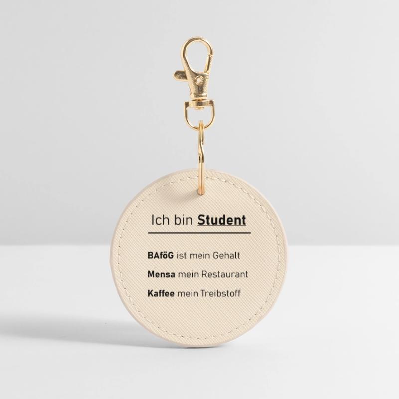 Unispruch "Ich bin Student" Geschenk, Studenten Runder Schlüsselanhänger