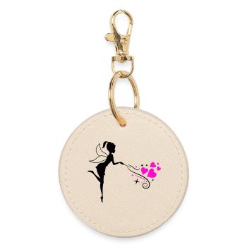 Fairy Elf Spell - Round Keyring - oyster - Front