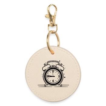 Wecker Uhr - Runder Schlüsselanhänger - Auster - Vorne