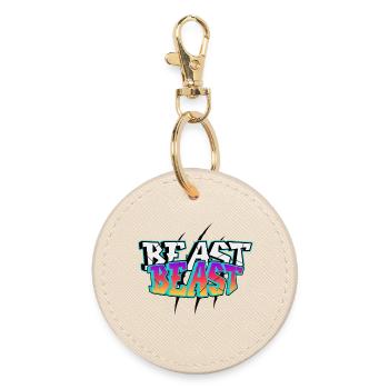 BEAST Graffiti-Design - Runder Schlüsselanhänger - Auster - Vorne