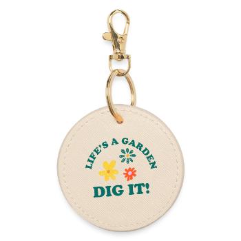 La vie est un jardin DIG IT ! - Porte-clés rond - huître - Devant