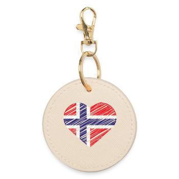 T-shirt en forme de cœur Islande Drapeau Amour Islande cadeau - Porte-clés rond - huître - Devant