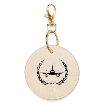 Couronne de symbole d’avion - Porte-clés rond - huître - Devant