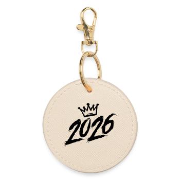Couronne 2026 - Porte-clés rond - huître - Devant