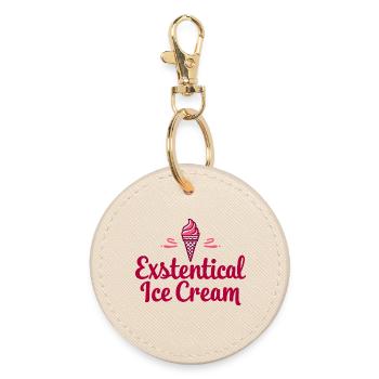 Existenzielle Eiscreme Lustiger Spruch Eis Waffel - Porte-clés rond - huître - Devant