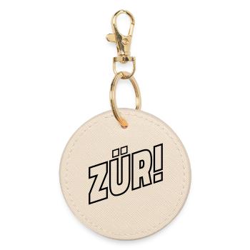Zurich - Round Keyring - oyster - Front
