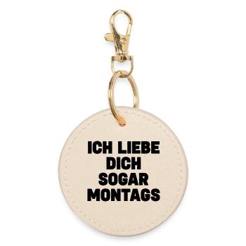 Je t’aime même les lundis – Love with Humour - Porte-clés rond - huître - Devant