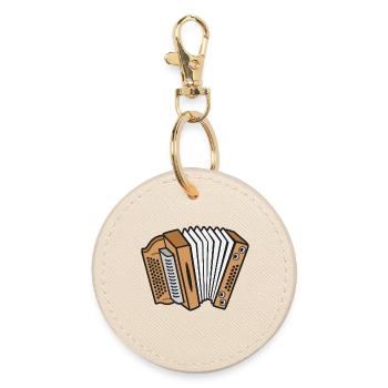 Styrian Accordion Squeeze Accordion - Round Keyring - oyster - Front