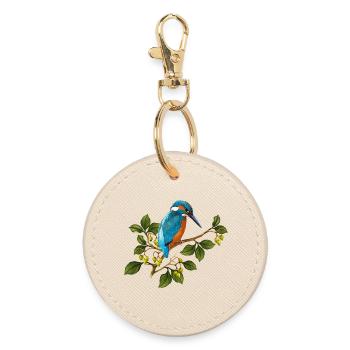 Colorful bird - Round Keyring - oyster - Front
