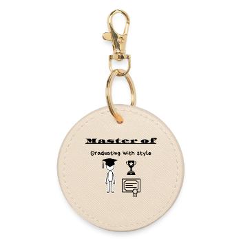 Master of Graduating with style - Round Keyring - oyster - Front