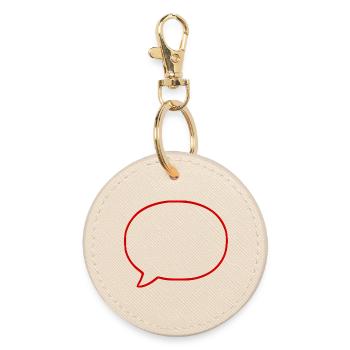 Personalize your own speech bubble comic - Round Keyring - oyster - Front
