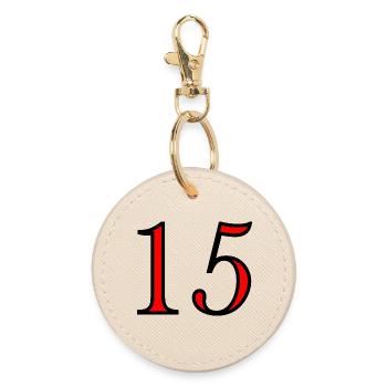 15. 15 ANS. 15e ANNIVERSAIRE. ANNIVERSAIRE 15 ANS. - Porte-clés rond - huître - Devant