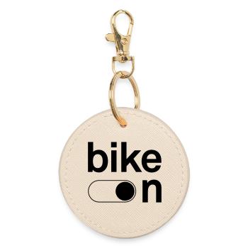 Bike-on - Runder Schlüsselanhänger - Auster - Vorne