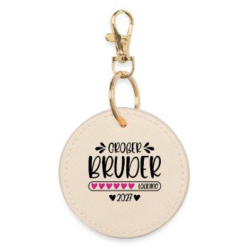 Big Brother 2027 chargement cœur - Porte-clés rond - huître - Devant